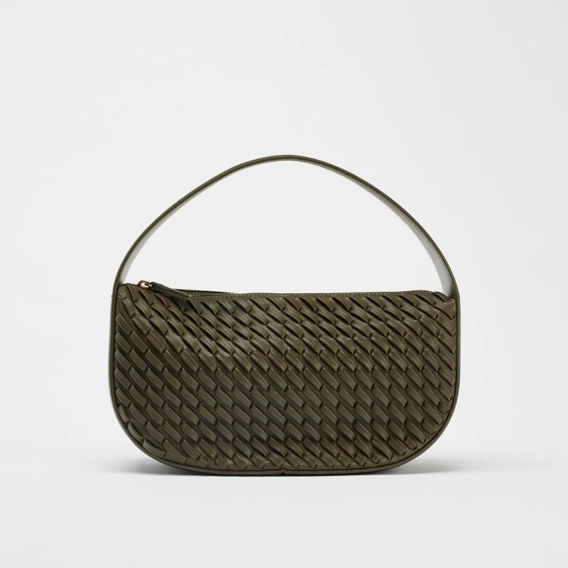 Simple Hobo Solid Green Stylish Shoulder Bag