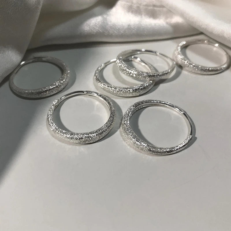925 Sterling Silver Sparkling Round Hoop Earrings